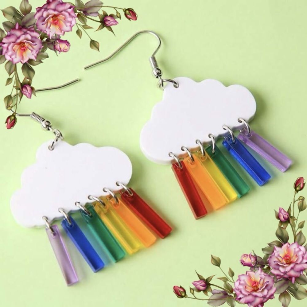 Rainbow Cloud Earrings